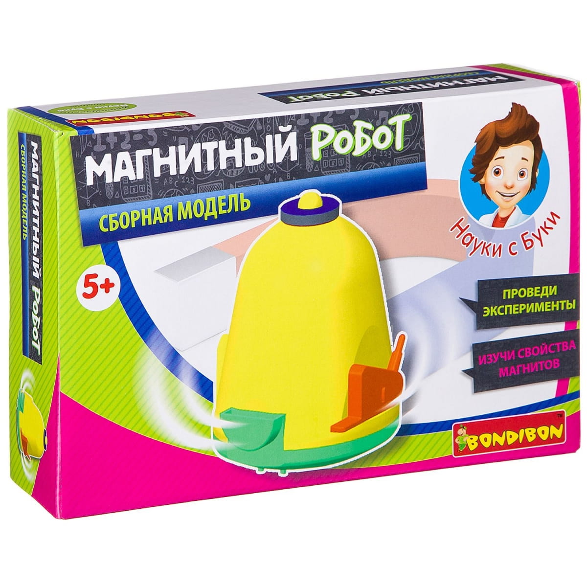 Фото Набор Bondibon Французские опыты Науки с Буки - Магнитный робот