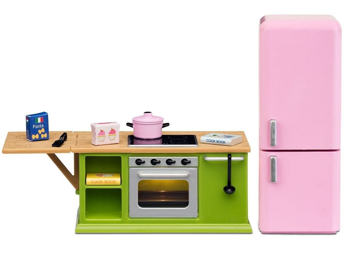 Фото Набор мебели для домика Lundby Смоланд Кухонный набор с холодильником
