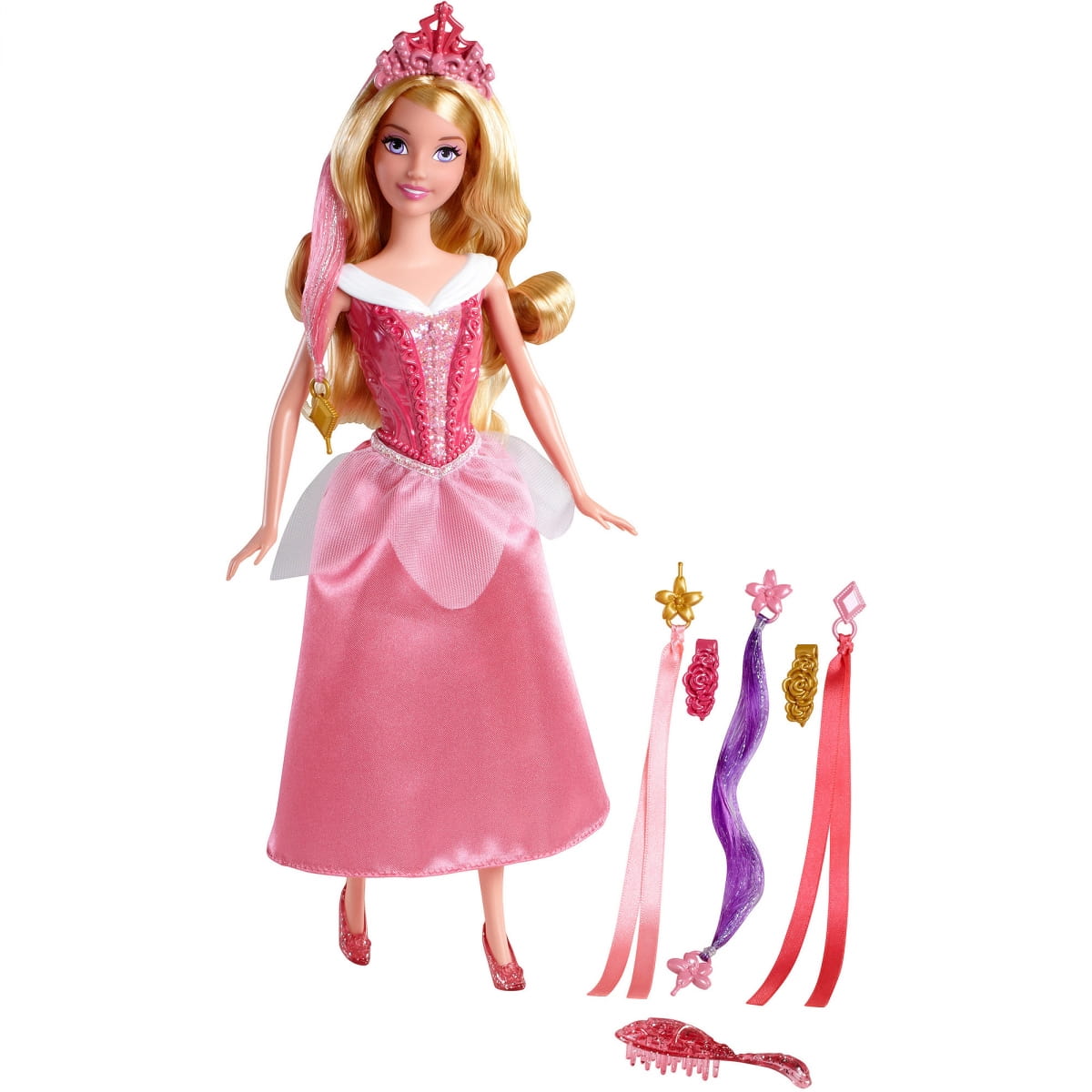Кукла DISNEY PRINCESS Модные прически - Аврора (Mattel)