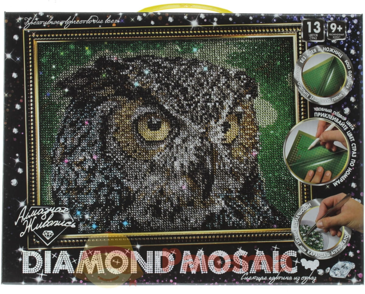 Фото Набор для творчества Данко-Тойс Diamond Mosaic - Сова малая