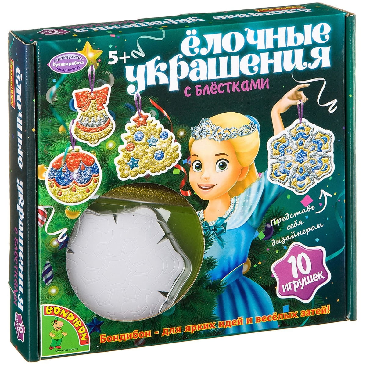 Фото Набор для творчества Bondibon Елочные украшения с блесточками