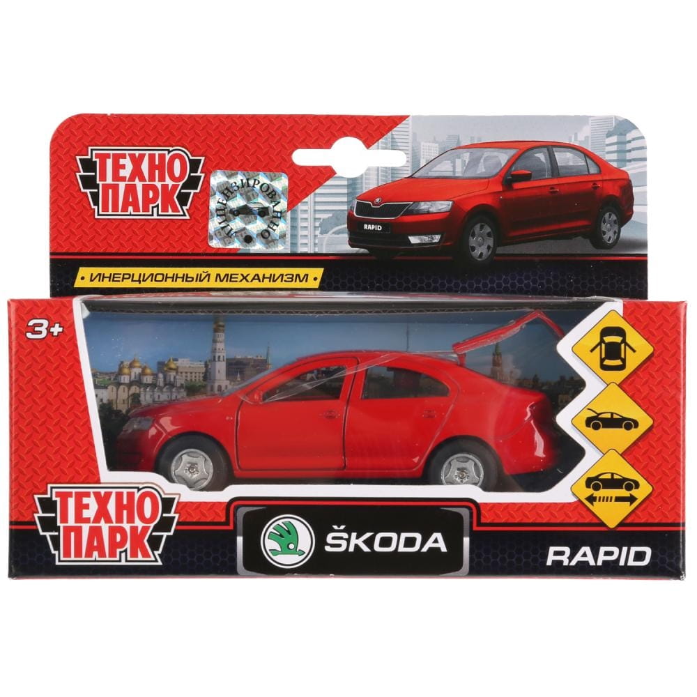 mashina inercionnaya tehnopark skoda rapid krasnaya