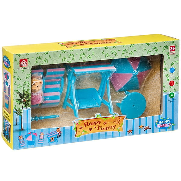 Фото Игровой набор Junfa Toys Happy Family - Пляж