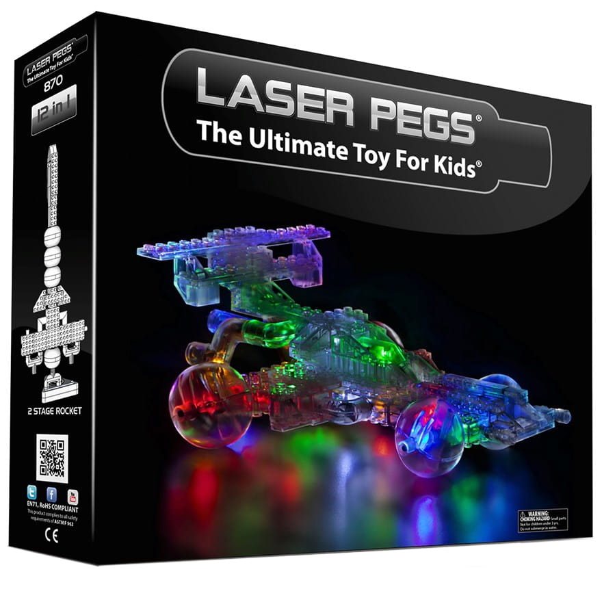 Фото Светодиодный конструктор 12 в 1 Laser Pegs Машина