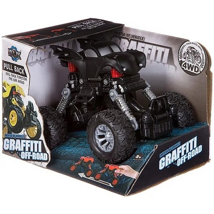 Фото Инерционная машина Shenzhen Toys Graffiti Off-road Matte black pull back
