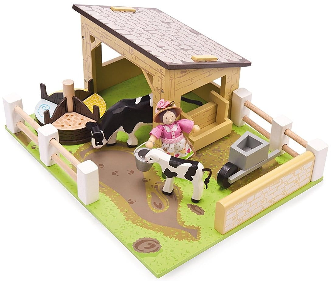 Фото Игровой набор Le Toy Van Коровник с коровами и фермершей