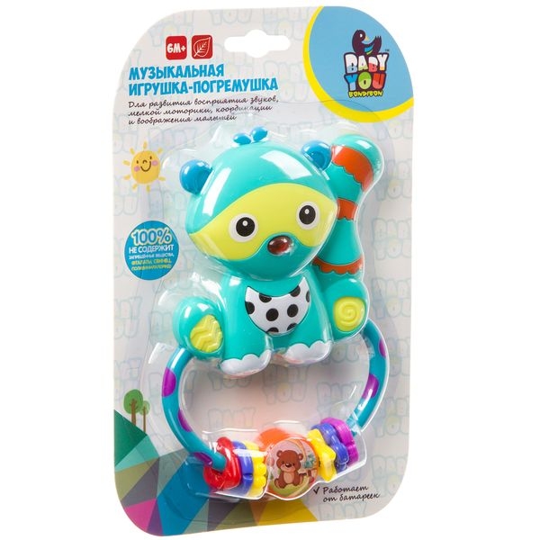 Фото Игрушка-погремушка Bondibon Енот