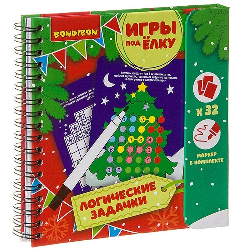 Фото Развивающая игра Bondibon Игры под елку - Логические задачки