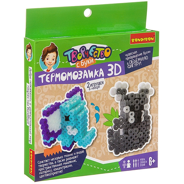 Фото Набор для творчества Bondibon Термомозаика 3D - Коала и слон