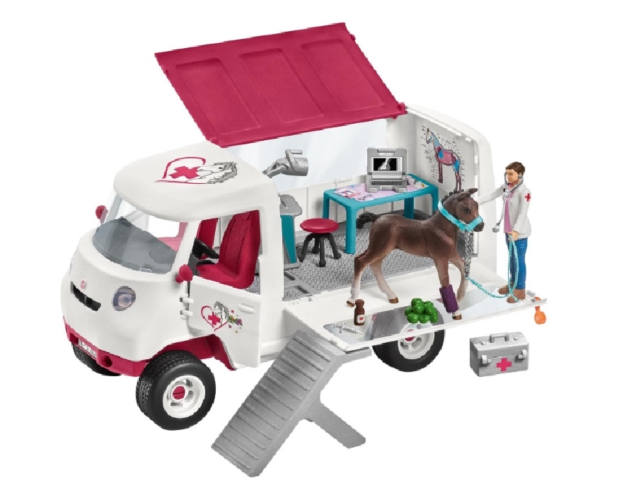 Фото Игровой набор Schleich Пикап ветеринарной службы с лошадью