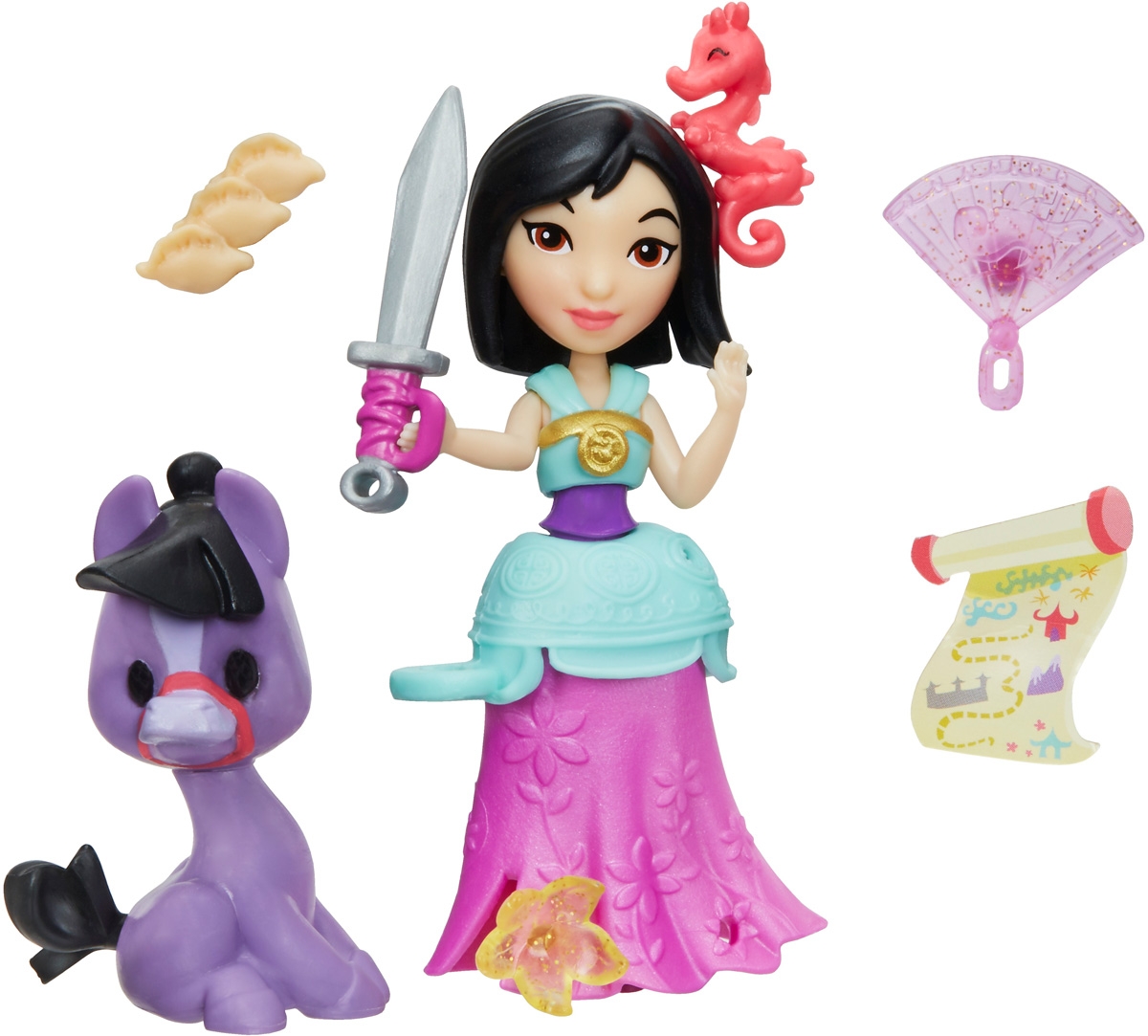 Фото Игровой набор Disney Princess Мини-кукла Мулан с аксессуарами (Hasbro)