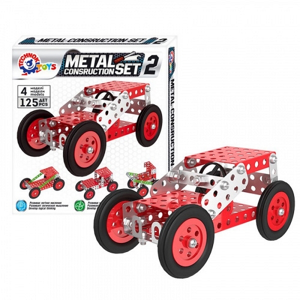 Фото Металлический конструктор ТехноК Metal construction set 2 (125 деталей)