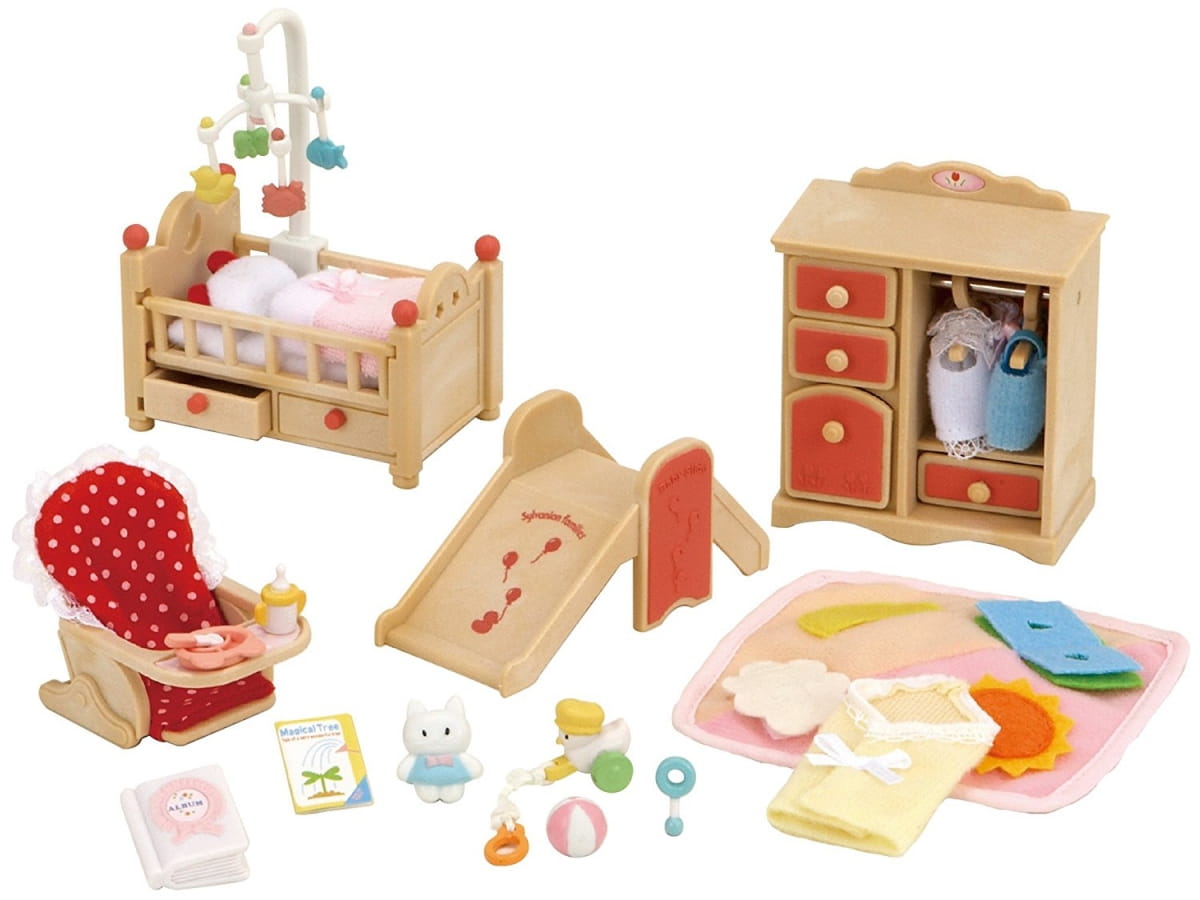 Фото Игровой набор Sylvanian Families Детская комната с горкой