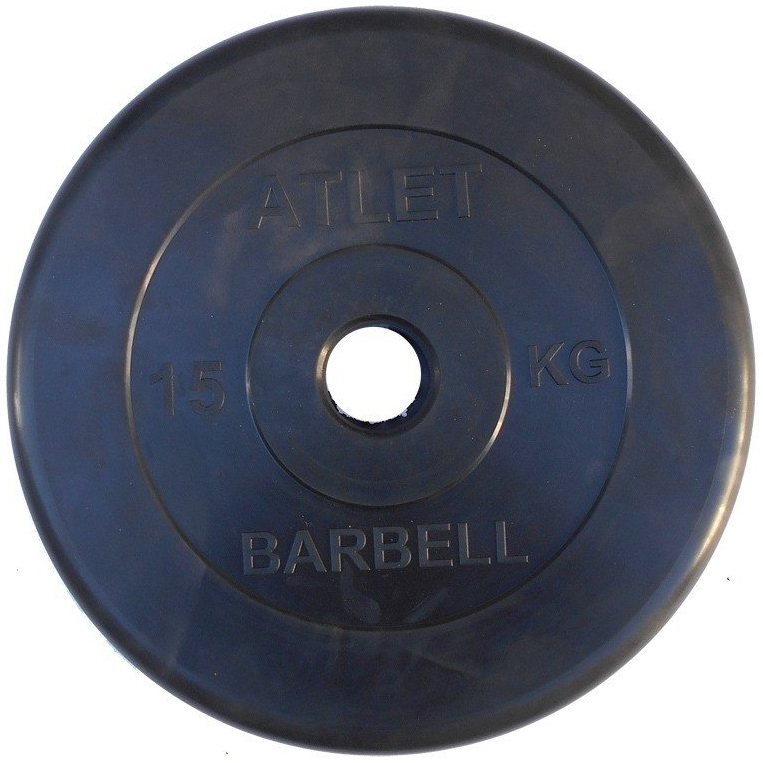 Фото Диск обрезиненный MB Barbell Atlet - 15 кг