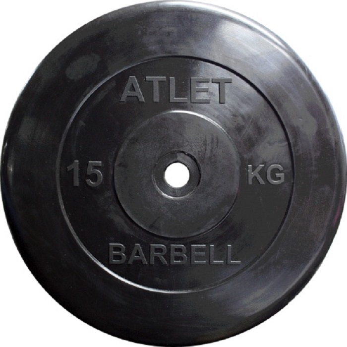 Фото Диск обрезиненный MB Barbell Atlet - 15 кг (31 мм)