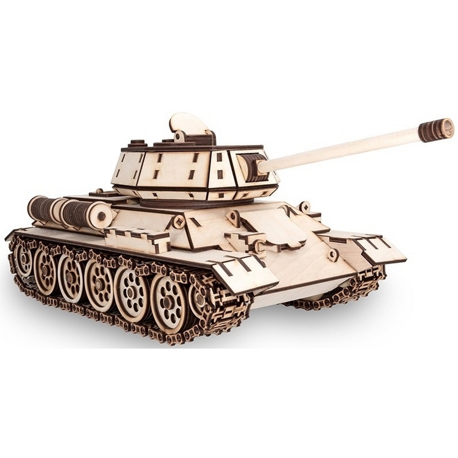 Фото Конструктор деревянный 3D EWA Танк T-34-85