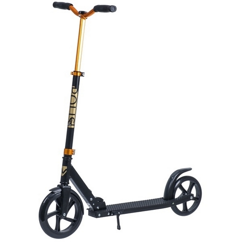 Фото Самокат городской Novatrack Polis 230 PRO Rubber - золотой