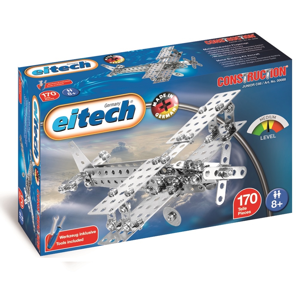 Фото Металлический конструктор EiTech Самолет - 170 деталей