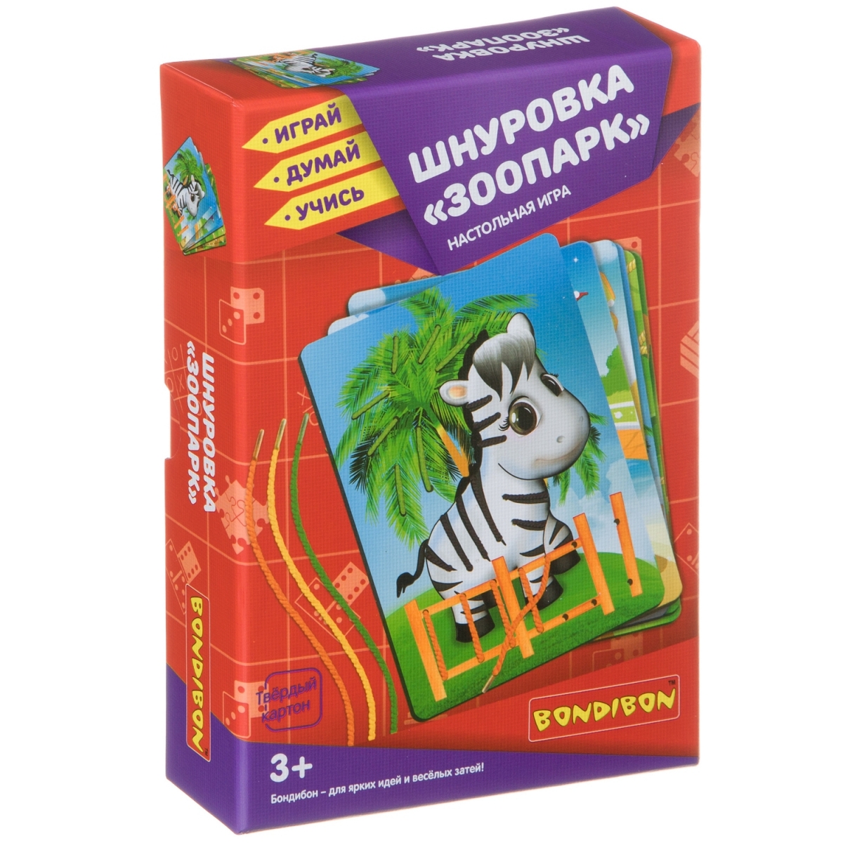 Фото Настольная игра Bondibon Шнуровка - Зоопарк