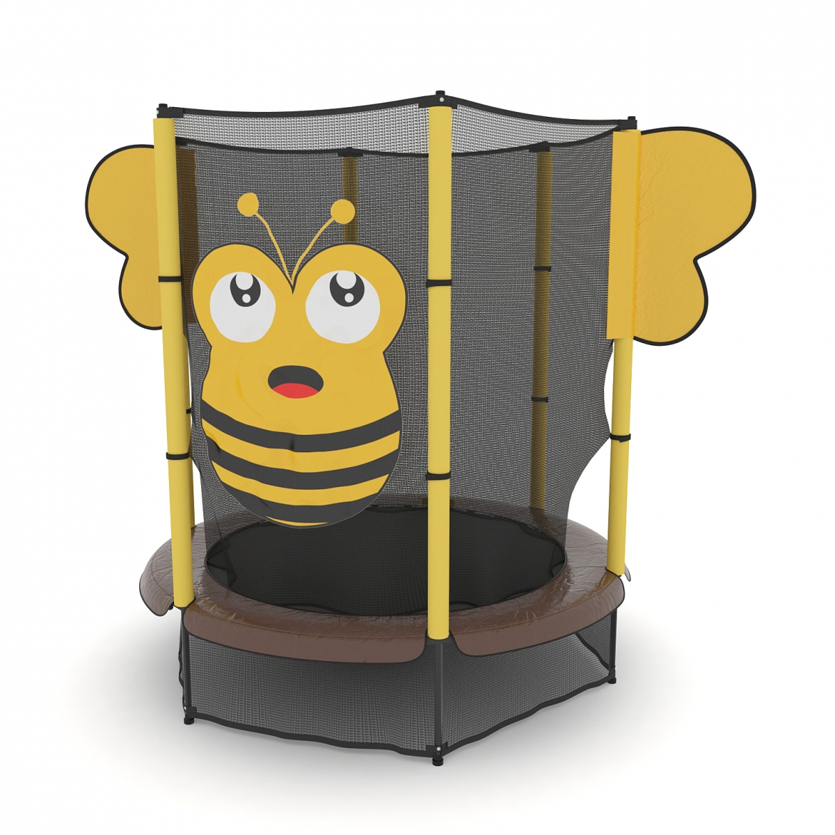 Фото Батут с внутренней защитной сеткой Unix line Kids Bee 4.6 футов - 140 см