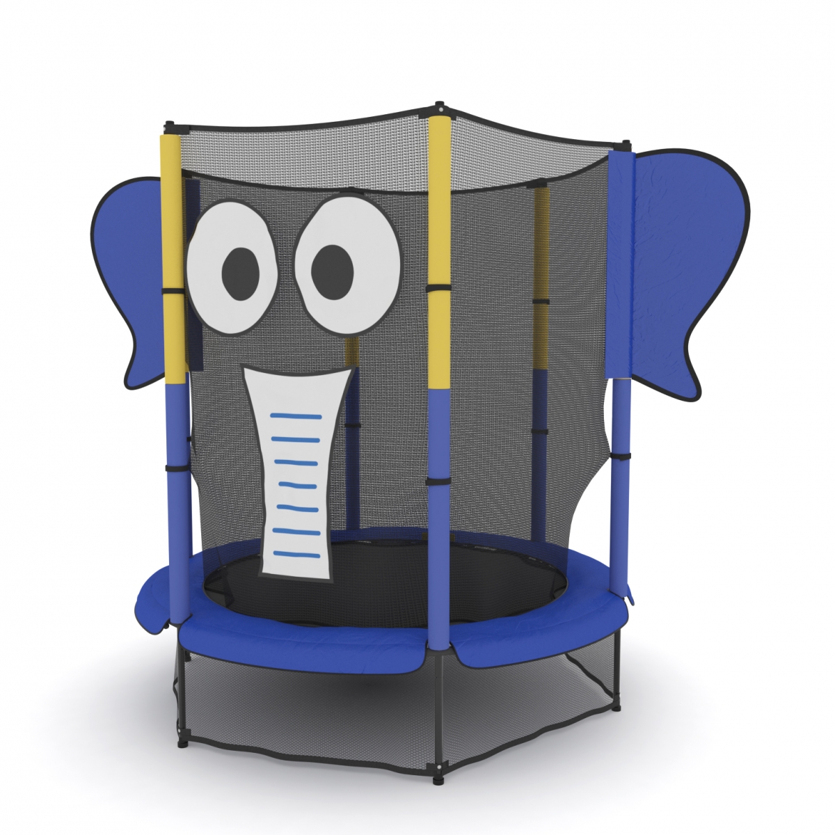 Фото Батут с внутренней защитной сеткой Unix line Kids Elephant 4.6 футов - 140 см