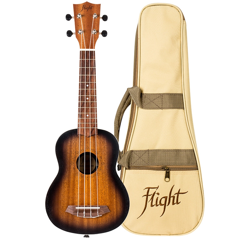 Фото Укулеле Flight NUS 380 Amber сопрано - санберст, сапеле