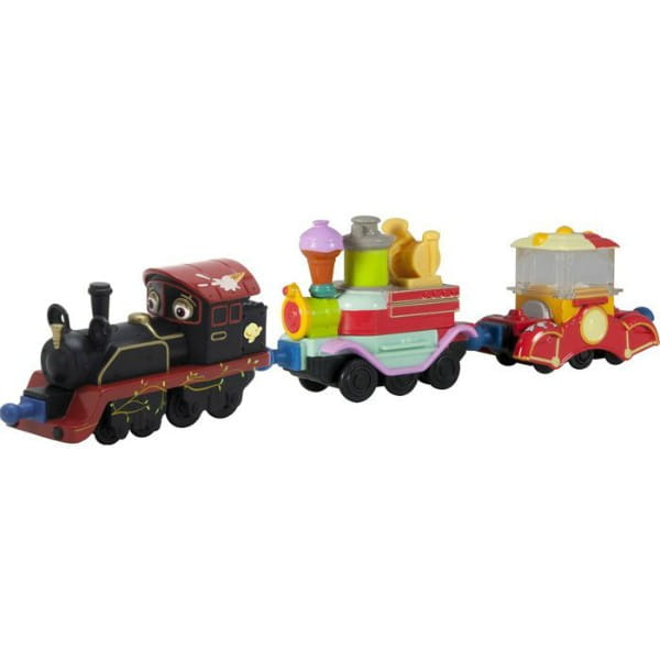 Фото Паровозик Chuggington Die-Cast Старина Пит с двумя вагончиками