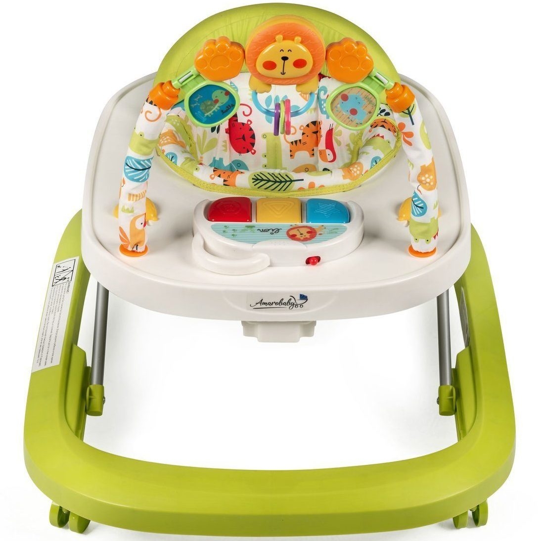 Фото Ходунки детские с электронной игровой панелью Amarobaby Walking Baby - зеленый
