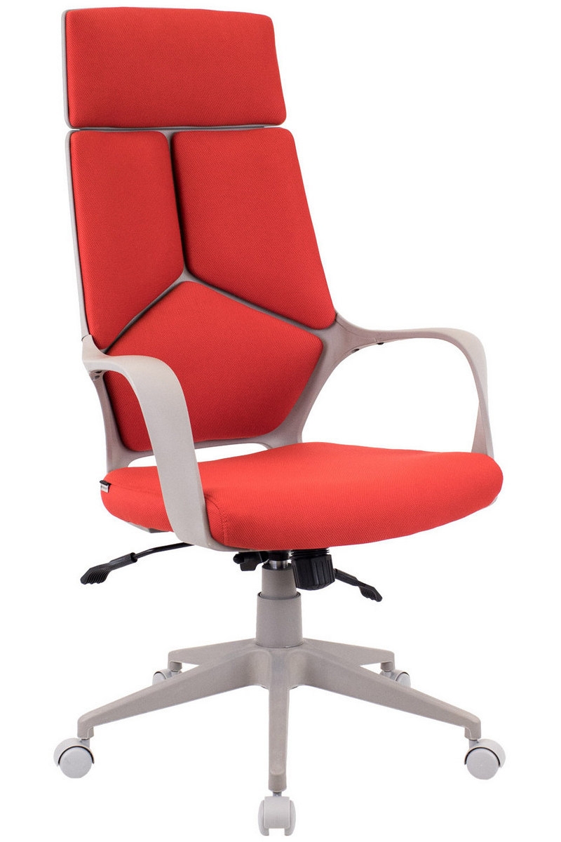 Фото Кресло офисное Everprof Trio Grey TM ткань - красное
