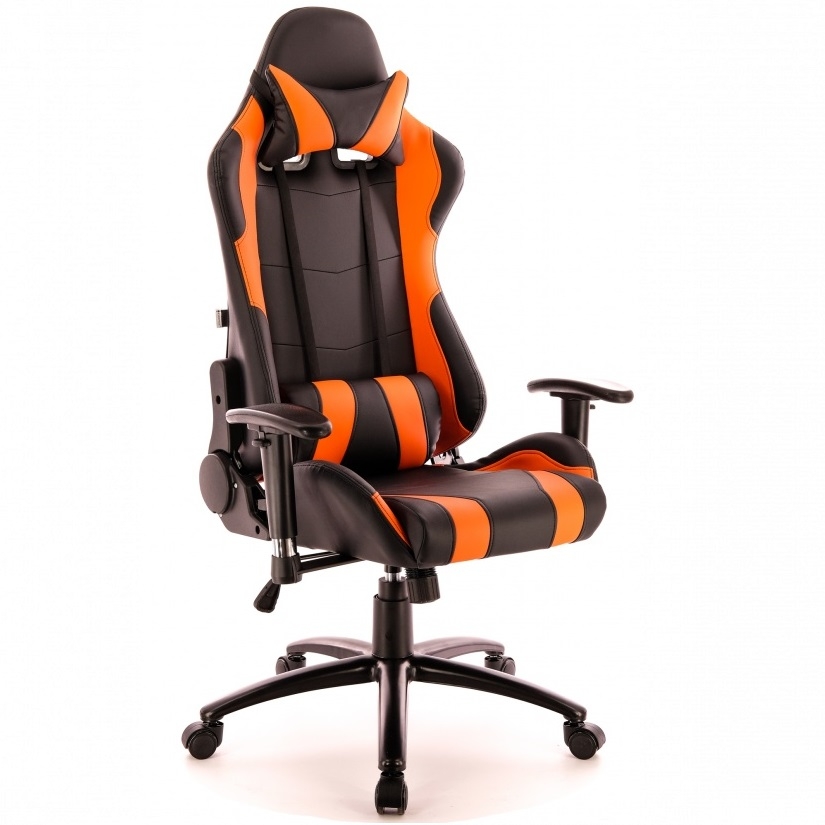 Фото Кресло геймерское Everprof Lotus S2 экокожа - черно-оранжевое