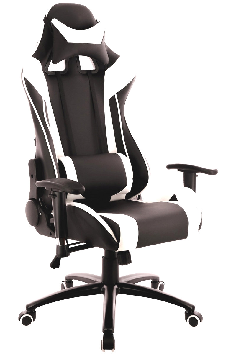 Фото Кресло геймерское Everprof Lotus S6 экокожа - черно-белое
