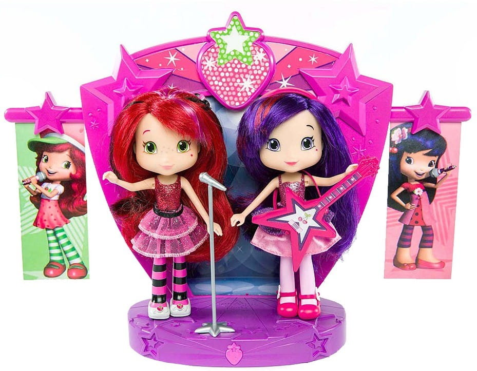 Игровой набор STRAWBERRY SHORTCAKE Шарлотта Земляничка Вишенка и Земляничка на сцене - 15 см