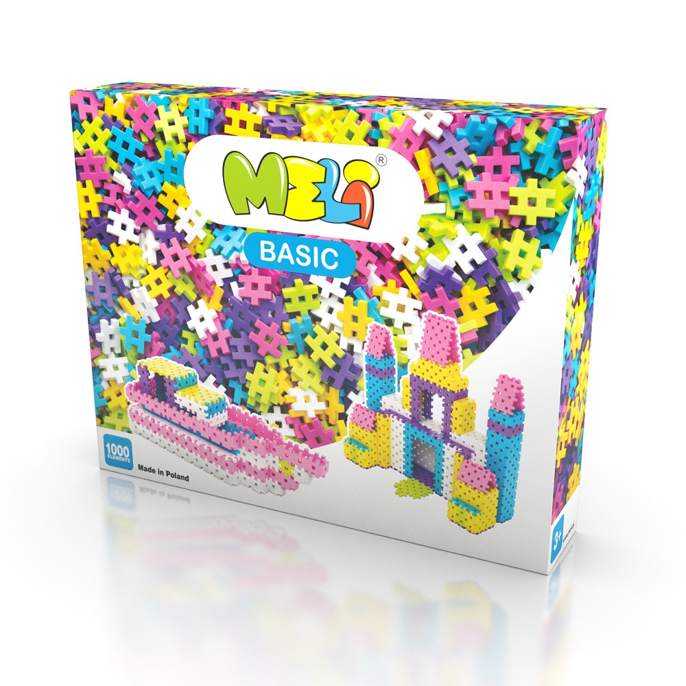 Фото Конструктор Meli Basic розовый - 1000 деталей