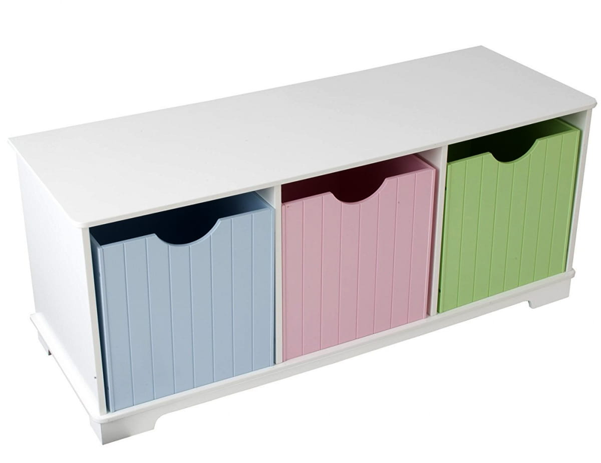 Скамья с ящичками для хранения KIDKRAFT Storage Bench Pastel Пастель