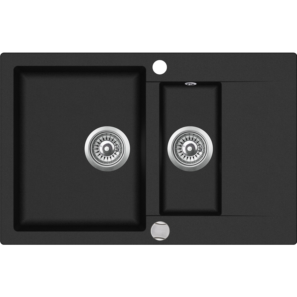Фото Мойка из тегранита Teka Easy Clivo 60 B-TQ 1 1/2B 1D черный металлик