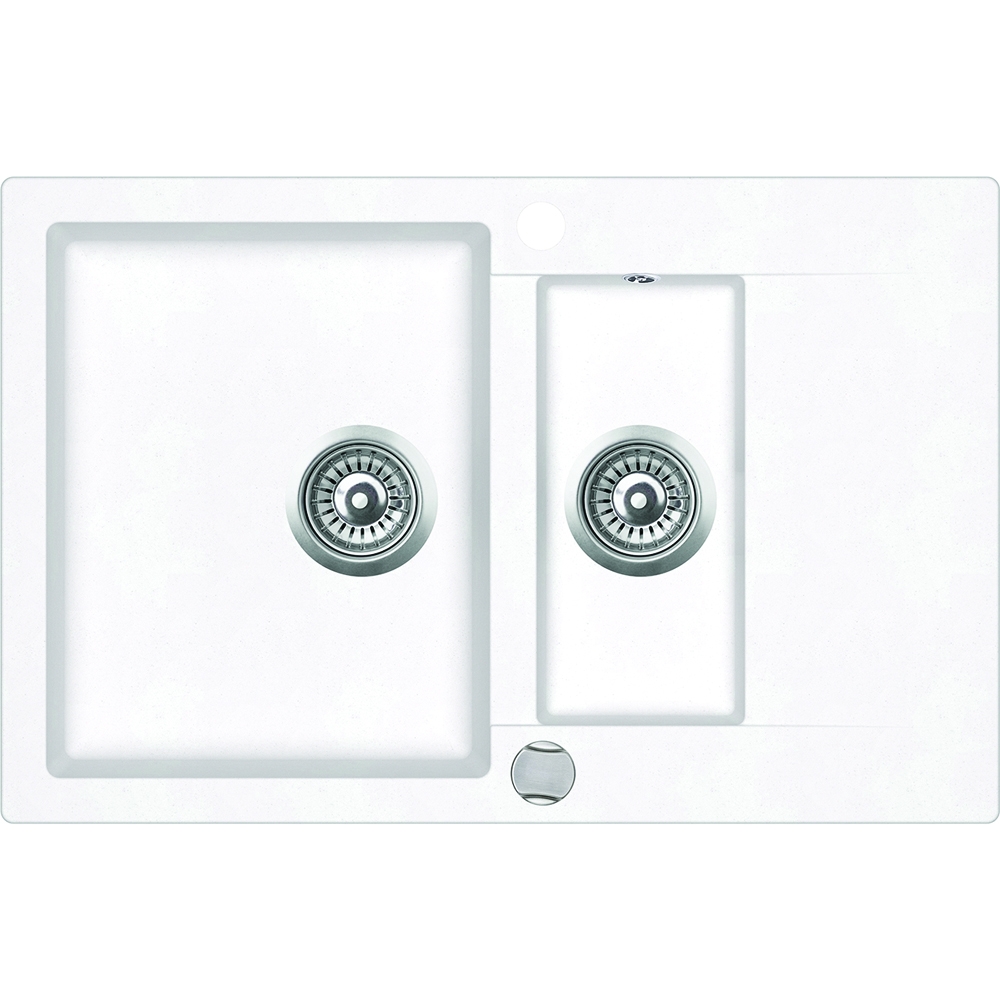 Фото Мойка из тегранита Teka Easy Clivo 60 B-TQ 1 1/2B 1D белый мраморный