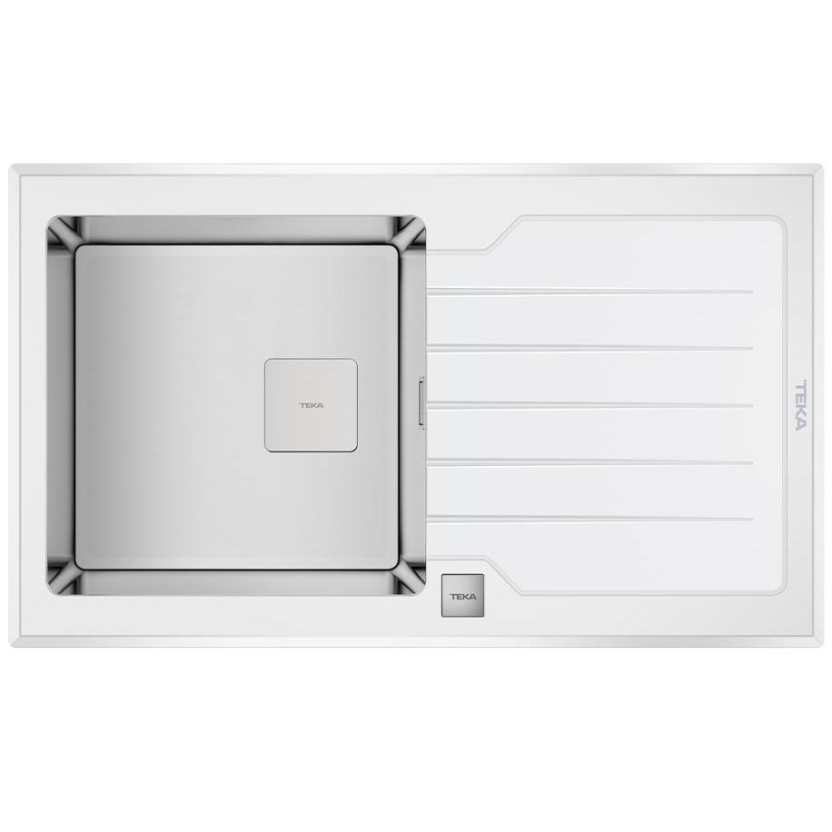 Фото Мойка из нержавеющей стали и стекла Teka Maestro Diamond RS15 1B 1D 86 WHITE