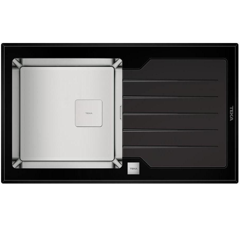 Фото Мойка из нержавеющей стали и стекла Teka Maestro Diamond RS15 1B 1D 86 BLACK