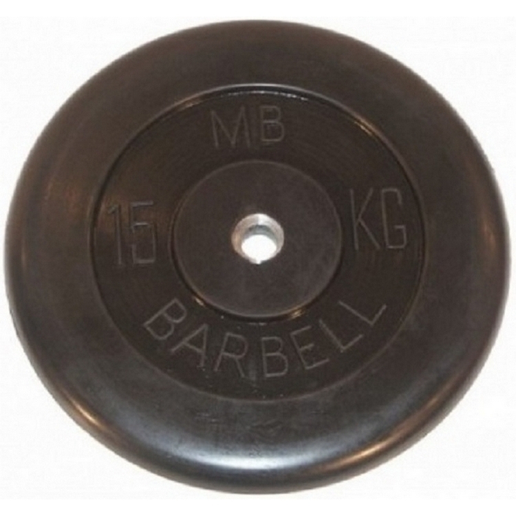 Фото Диск обрезиненный для штанги MB Barbell PltB - 15 кг (26 мм)