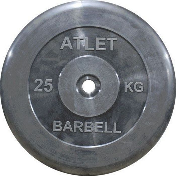 Фото Диск обрезиненный для штанги MB Barbell Atlet - 25 кг (26 мм)