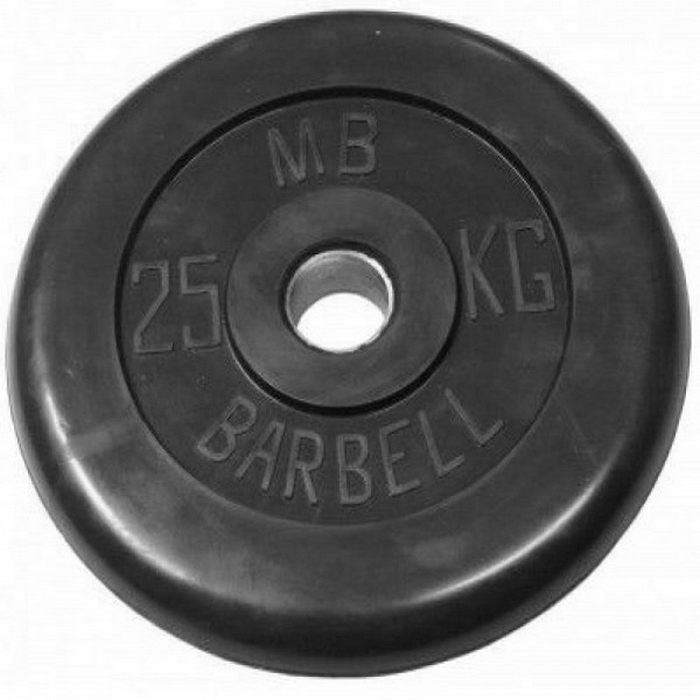 Фото Диск обрезиненный MB Barbell PltB - 25 кг (26 мм)