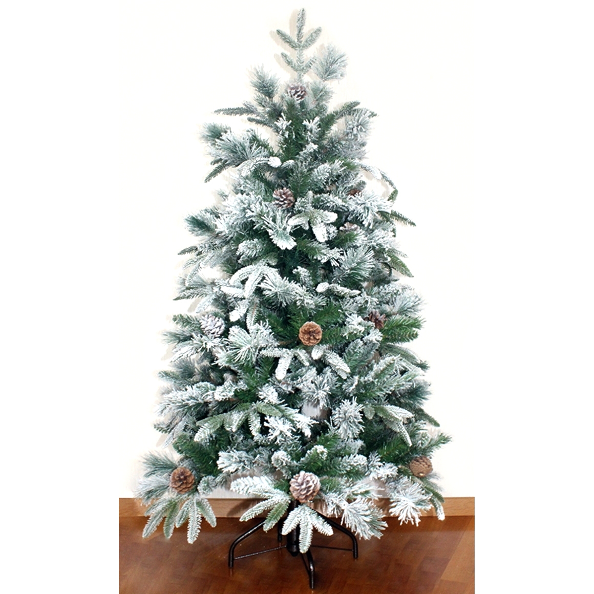 Фото Ель Forest Market Ice Queen Fir заснеженная с шишками - 120 см