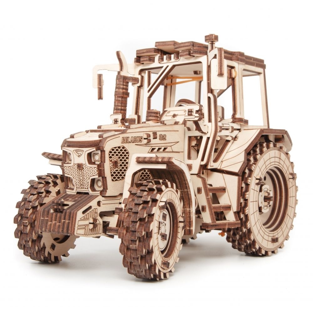 Фото Сборная модель деревянная 3D EWA Трактор Беларус 82