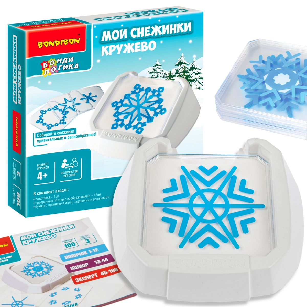 Фото Настольная игра Bondibon Мои снежинки Кружево