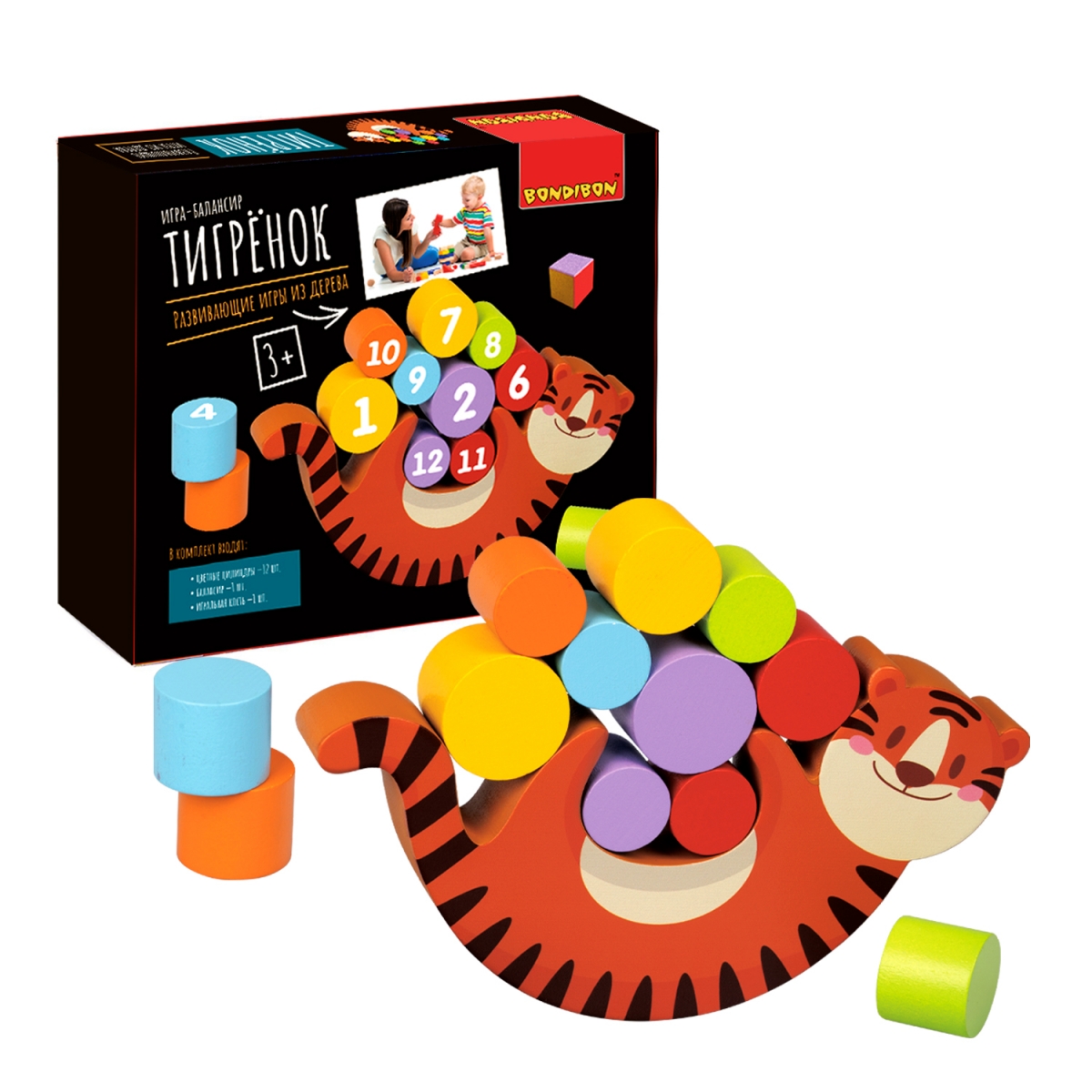 Фото Настольная игра Bondibon Балансир Тигренок
