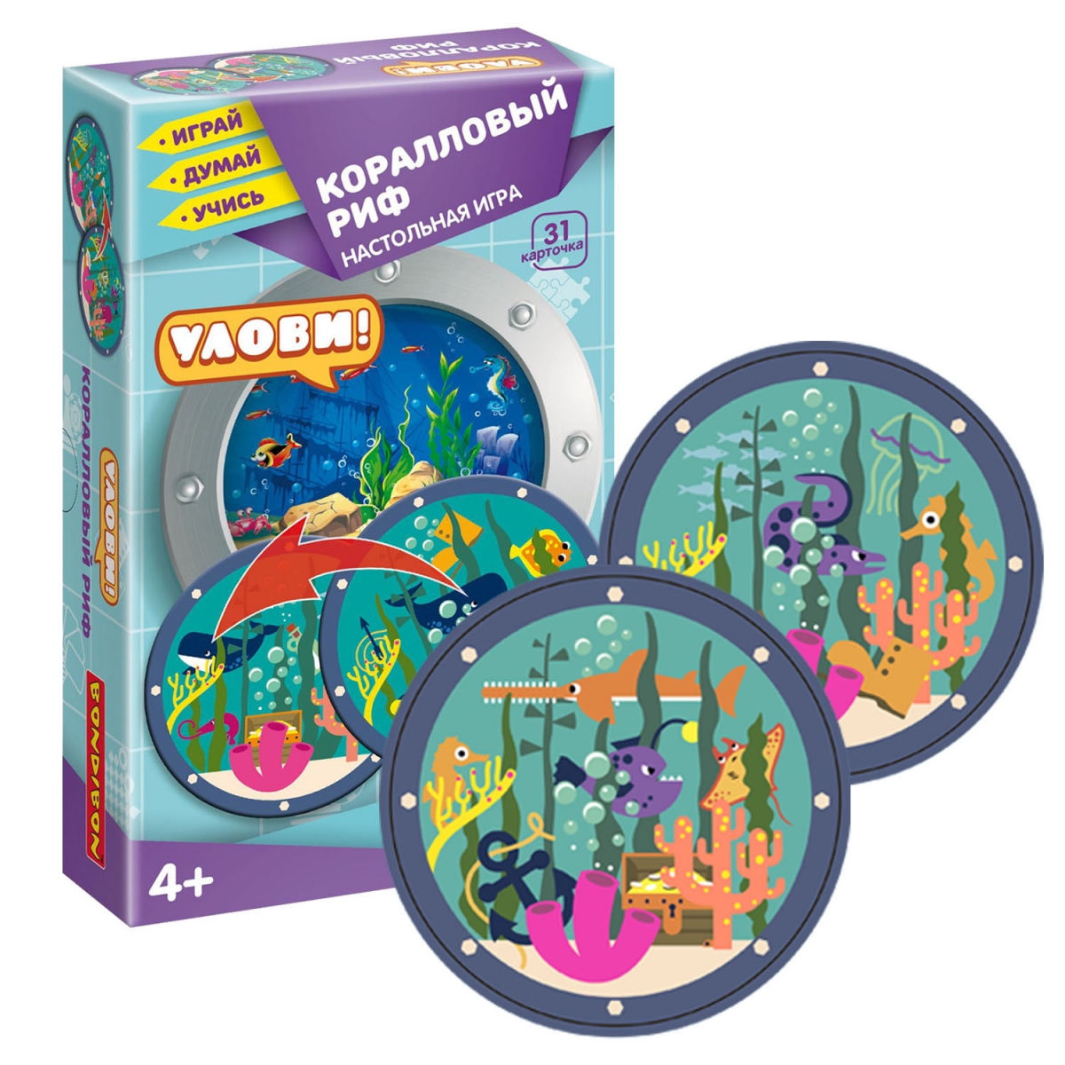 Фото Настольная игра Bondibon Улови - Коралловый риф
