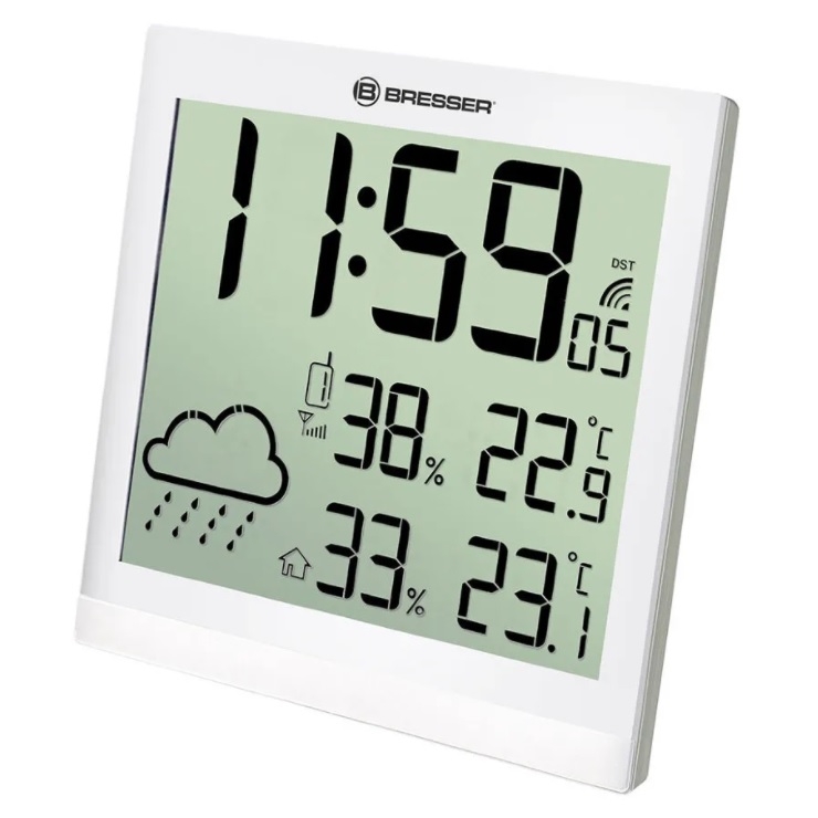 Фото Метеостанция Bresser ClimaTemp JC LCD Настенные часы - белая