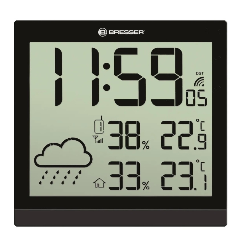 Фото Метеостанция Bresser ClimaTemp JC LCD Настенные часы - черная