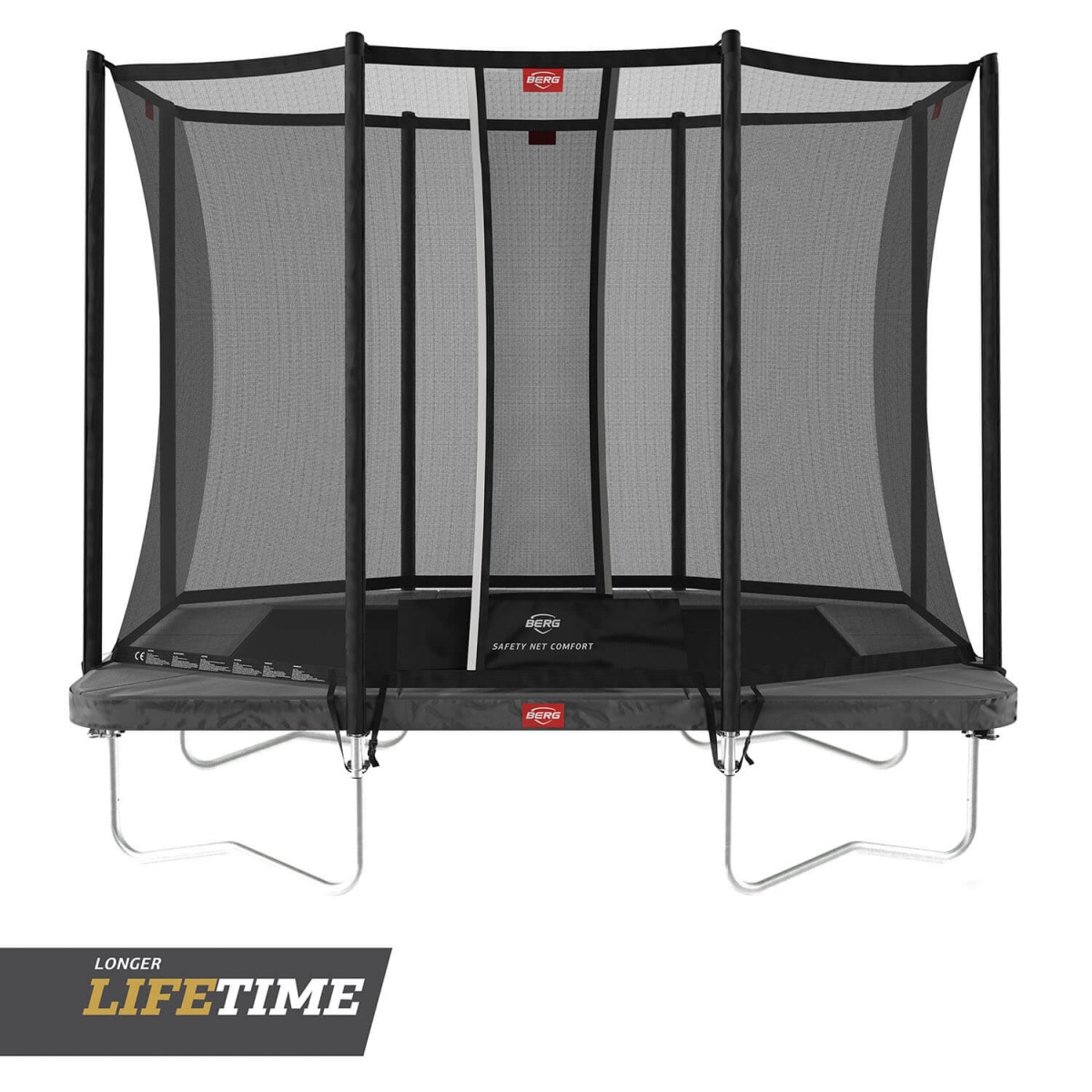 Фото Батут Berg Ultim Favorit Regular с внутренней сеткой Safety Net Comfort 9 футов - 280 см (grey)