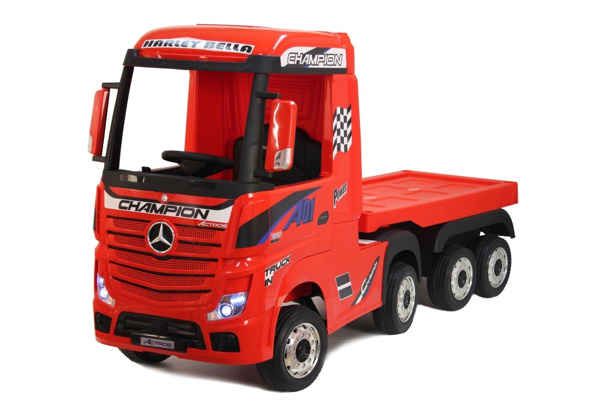 Фото Фура RiverToys Mercedes Actros 4WD HL358 с прицепом - красный